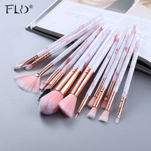 Cargar imagen en el visor de la galería, FLD5/15Pcs Makeup Brushes Tool Set Cosmetic Powder Eye Shadow Foundation Blush Blending Beauty Make Up Brush Maquiagem