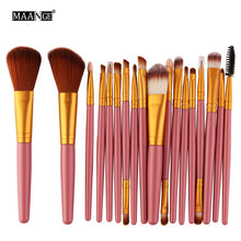 Cargar imagen en el visor de la galería, MAANGE 6/15/18Pcs Makeup Brushes Tool Set Cosmetic Powder Eye Shadow Foundation Blush Blending Beauty Make Up Brush Maquiagem
