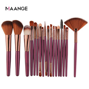 MAANGE 6/15/18Pcs Makeup Brushes Tool Set Cosmetic Powder Eye Shadow Foundation Blush Blending Beauty Make Up Brush Maquiagem